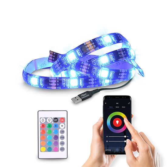 Solight LED WIFI smart RGB strip for TV, 4x50cm, USB