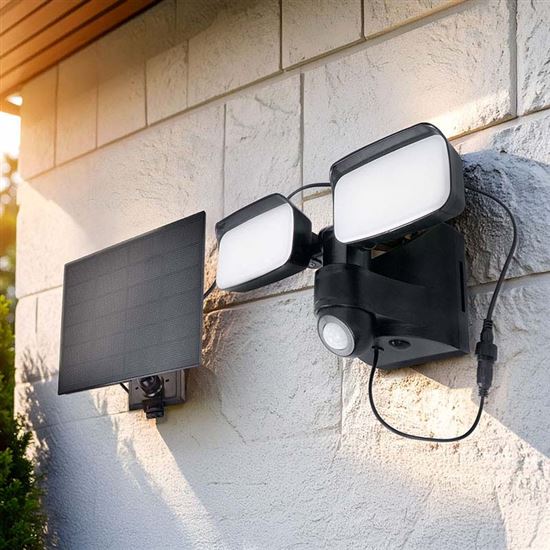 Solight LED solar light with PIR sensor, 9W, 850lm, 4000K, Li-Ion, black