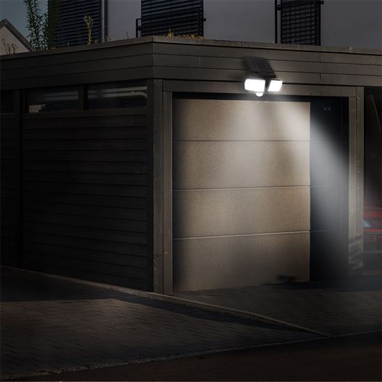 Solight LED solar light with PIR sensor, 8W, 600lm, Li-on, black