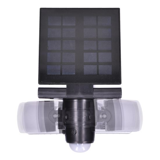 Solight LED solar light with PIR sensor, 8W, 600lm, Li-on, black