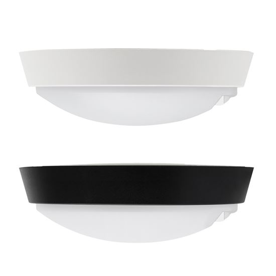 Solight LED outdoor light with PIR and adjustable CCT, 18W, 1350lm, 22cm, 2in1 - white and black cover