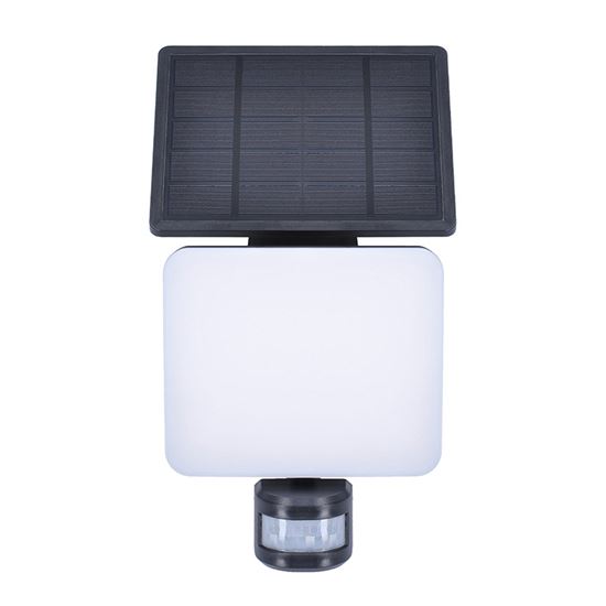 Solight LED solar light with PIR sensor, 11W, 1200lm, 3CCT, Li-Ion, black