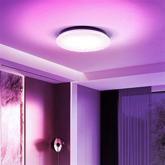 Solight LED smart ceiling light Wave, 30W, 2300lm, wifi, RGB + CCT, remote control