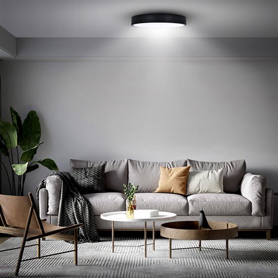 Solight  LECCE LED ceiling light 3CCT, 36W, 2100lm, 30cm, 3000/4000/6000K, black