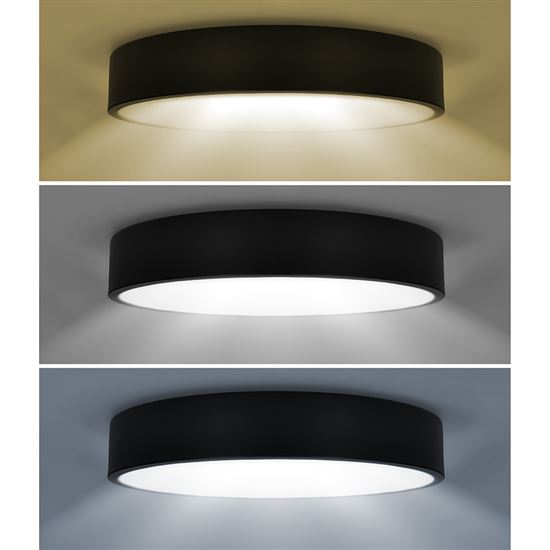 Solight  LECCE LED ceiling light 3CCT, 36W, 2100lm, 30cm, 3000/4000/6000K, black