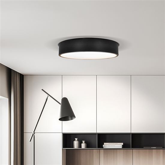 Solight  LECCE LED ceiling light 3CCT, 36W, 2100lm, 30cm, 3000/4000/6000K, black