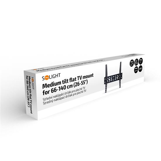 Solight střední naklápěcí držák pro ploché TV, 66cm - 140cm (26