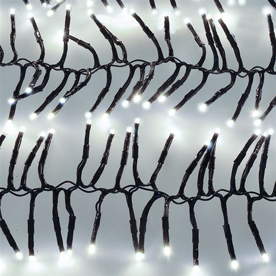 Solight LED venkovní vánoční řetěz s dálkový ovládáním - Cluster, 576 LED, 8 funkcí, časovač, IP44, studená bílá