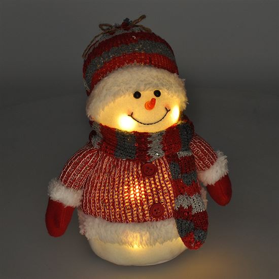 Solight LED sněhulák, 26cm, 6x LED, IP20, 3x AA