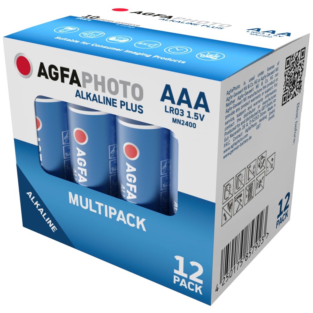 AgfaPhoto Power alkalická baterie LR03/AAA, 12ks