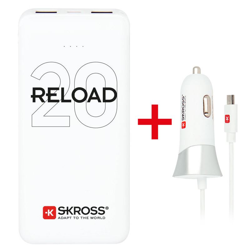 SKROSS PROMO powerbanka Reload 20 + Alarm USB kabel zdarma
