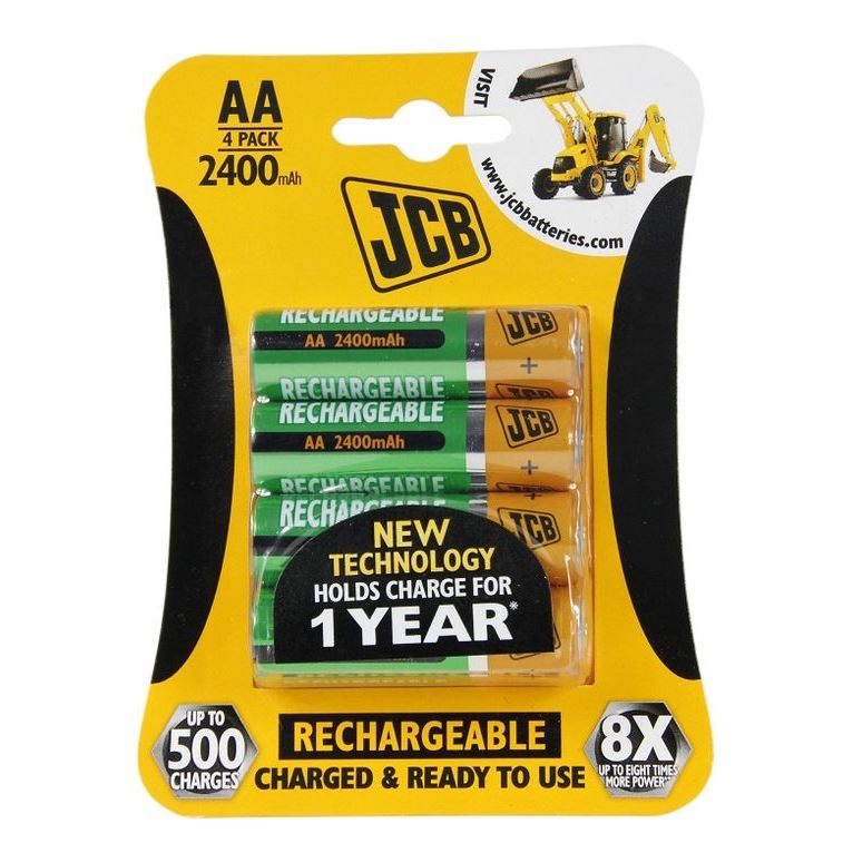 JCB RTU NiMH AA/R06, min.2400mAh, přednabitá, blistr 4 ks