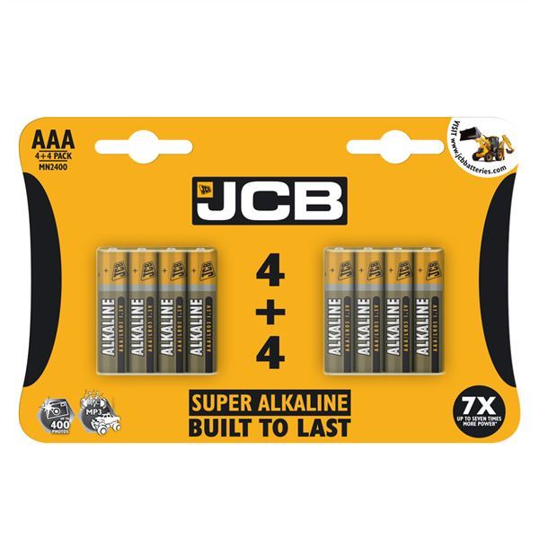 JCB SUPER alkalická baterie LR06, blistr 8 ks