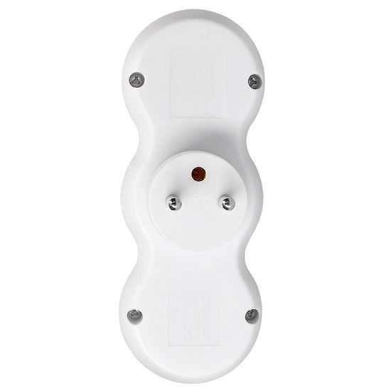 Solight rozbočka s USB A+C nabíječkou, 2 x 10A, bílá