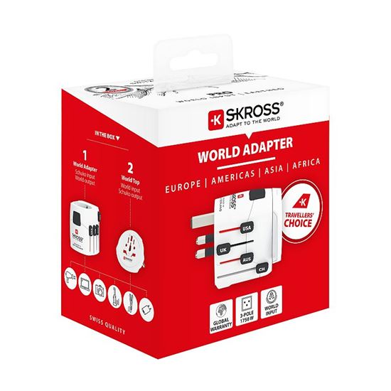 SKROSS cestovní adaptér PRO - World, univerzální, uzemněný