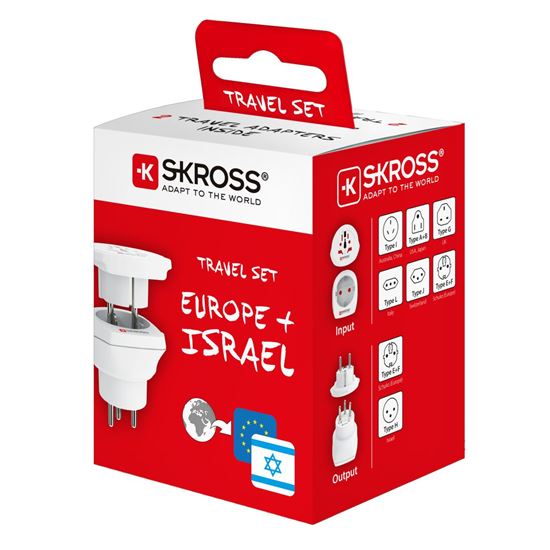 SKROSS cestovní adaptér do Izraele, typ H