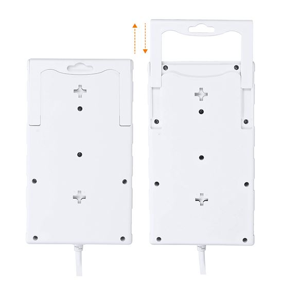 Solight přepěťová ochrana, 8z, USB A+C, 2m, bílá