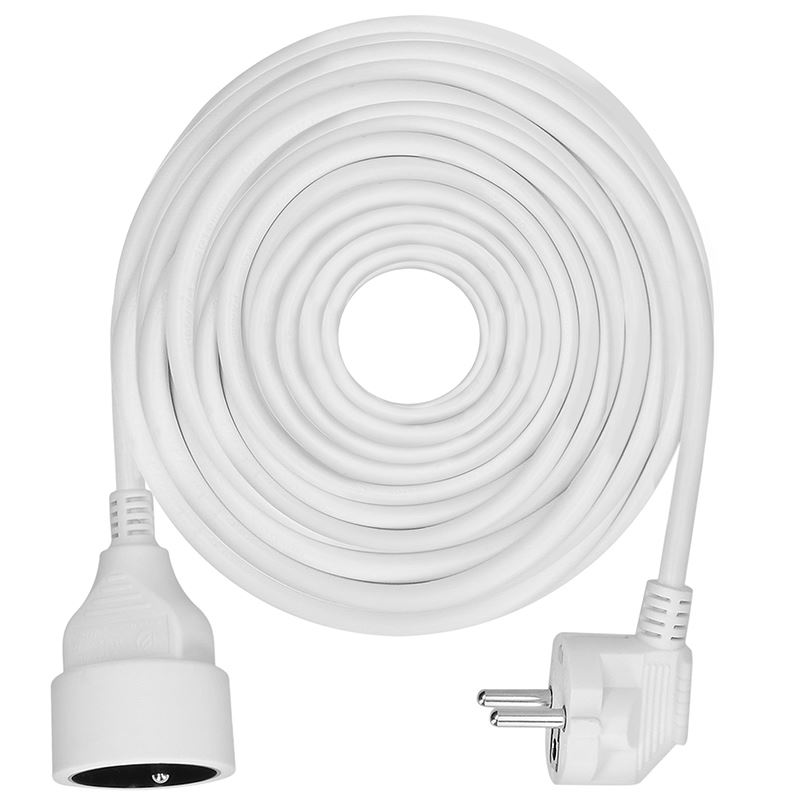 Solight prodlužovací přívod - spojka, 1 zásuvka, 15m, 3 x 1mm2, bílá