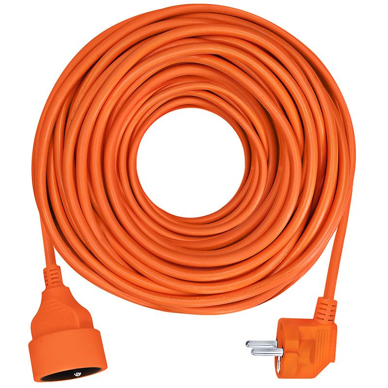 Solight prodlužovací přívod - spojka, 1 zásuvka, 15m, 3 x 1mm2, oranžová