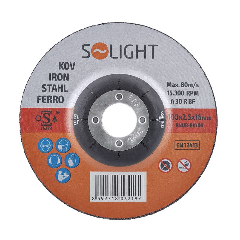 Solight kotouč řezný na ocel 100 x 2,5 x 16 mm