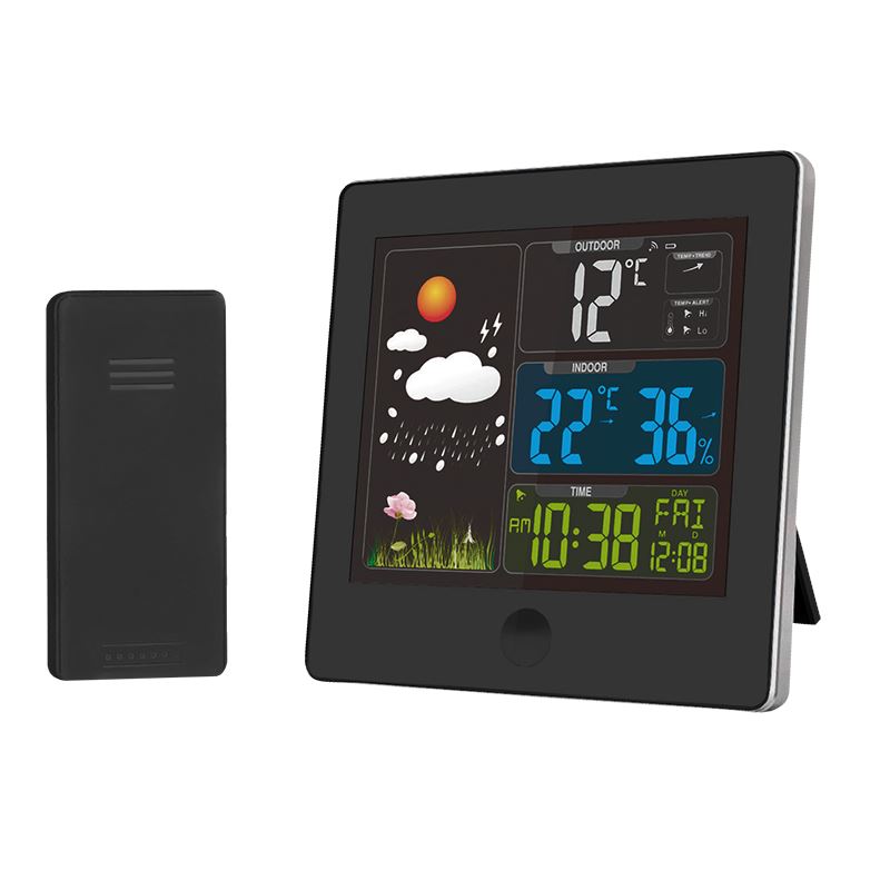 Solight meteostanice, barevný LCD, teplota, vlhkost,RCC, černá