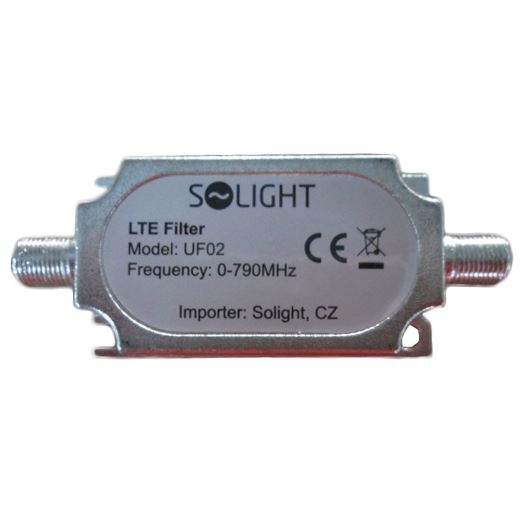 Solight pásmový LTE filtr, rozsah 0-790MHz, max. 60. kanál DvB-T