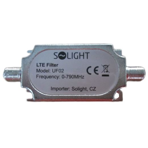 Solight pásmový LTE filtr, rozsah 0-790MHz, max. 60. kanál DvB-T