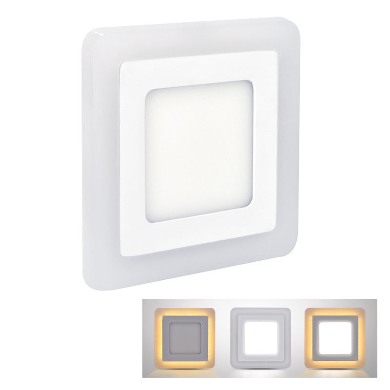 Solight LED podsvícený panel, podhledový, 6W+3W, 400lm, 4000K, čtvercový