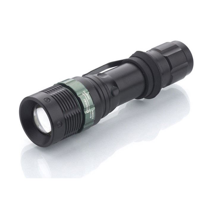 Solight kovová svítilna, 3W CREE LED, černá, fokus, 3x AAA