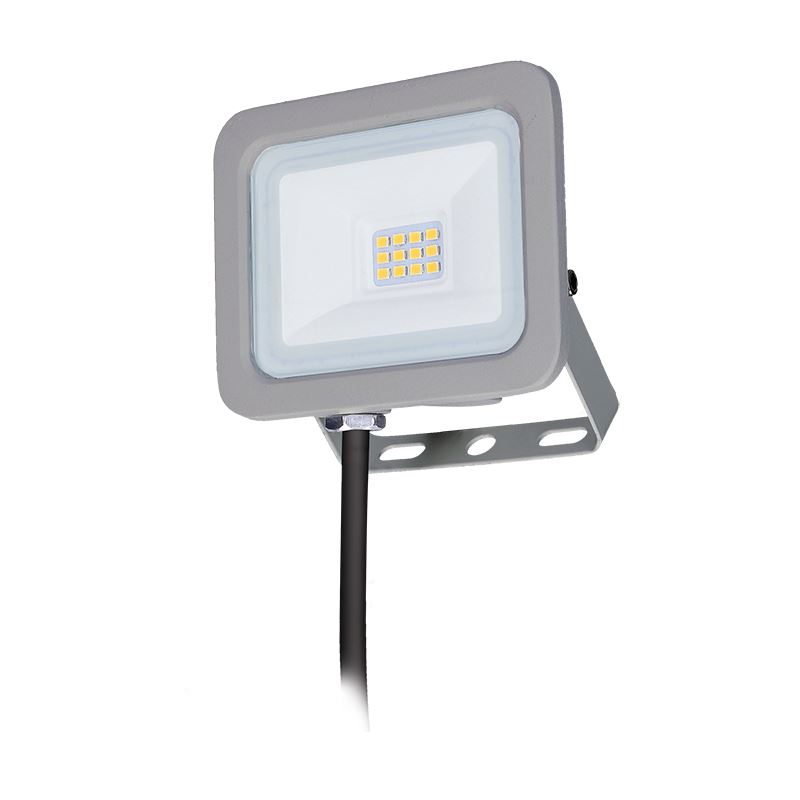 Solight LED reflektor Home, 10W, 750lm, 4000K, IP65, šedý