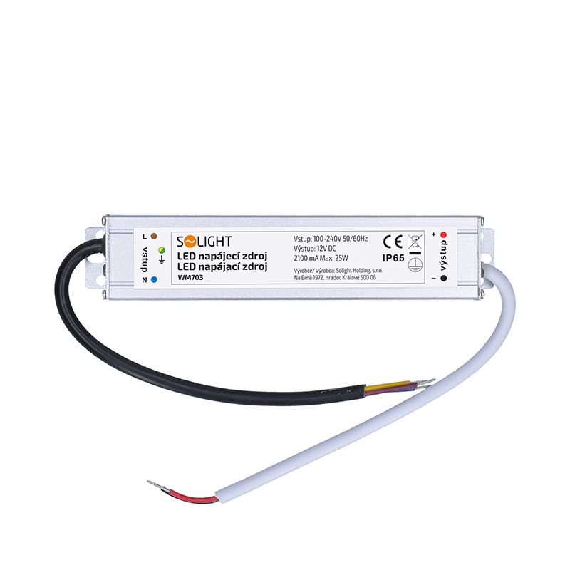 Solight LED napájecí zdroj, 230V - 12V, 2.1A, 25W, IP65