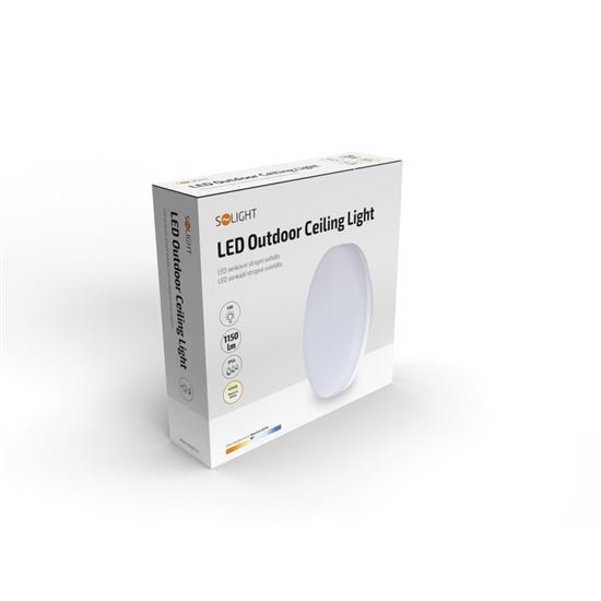 Solight LED venkovní osvětlení, přisazené, kulaté, IP54, 15W, 1150lm, 4000K, 22cm