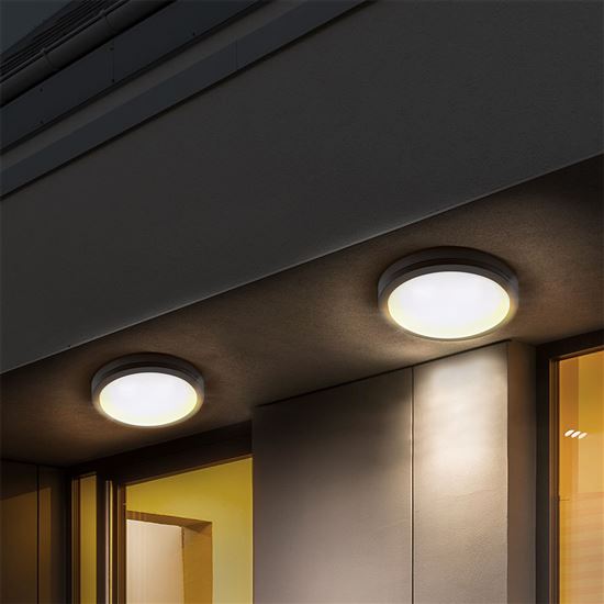 Solight LED venkovní osvětlení Siena, šedé, 13W, 910lm, 4000K, IP54, 17cm