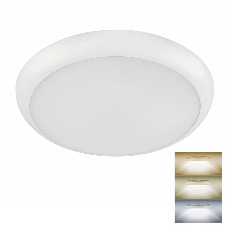 Solight LED venkovní stropní osvětlení se senzorem a nastavitelnou CCT, 20W, 1800lm, 33cm, bílá barva