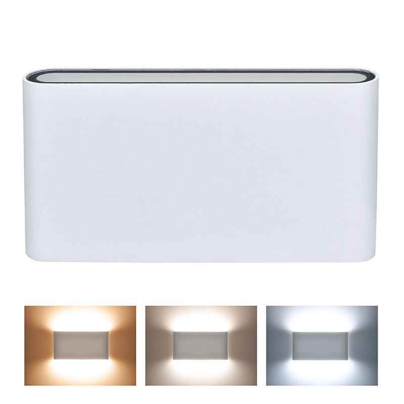 Solight LED venkovní nástěnné osvětlení Modena, 12W, 680lm, 120°, bílá