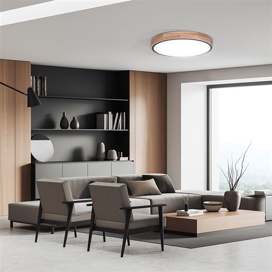 Solight LED osvětlení s dálkovým ovladačem Iron Oak, 60W, 4200lm, 51cm, změna chromatičnosti, stmívatelné