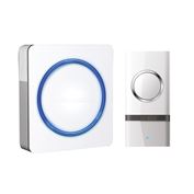 Solight wireless doorbell, plug-in, 120m, fixed code, white