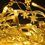 Solight LED chain with decorations,  20x LED, 60x mini decoration, 2m, 2x AA