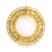 Solight LED vánoční věnec 3D, 150 LED, 50cm, IP44, teplá bílá, časovač