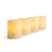 Solight sada 4ks vánočních svíček, 4,5x6cm, přírodní vosk, 1xCR2032