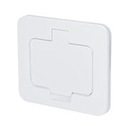 Solight floor socket IP55, matte white, rectangular lid