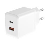 Solight 45W GaN fast charge USB-A + USB-C adaptér
