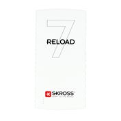SKROSS powerbank Reload 7, 7000mAh, 2x 2.4A výstup, microUSB kabel, bílý