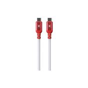 SKROSS USB C-C Link Cable, 100W, 150cm, opletený, bílý