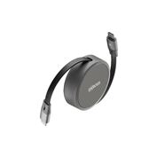 SKROSS USB C-C Link Roll Pro Cable, 100W, 100cm, rolovací, silikon, černý