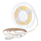 Solight LED COB pásek, 5m, 7W/m, 500lm/m,  teplá bílá, USB napájení, vypínač, 8mm