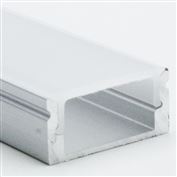 Solight aluminium profile for LED strips 1, 17x8mm, milky diffuser, 1m