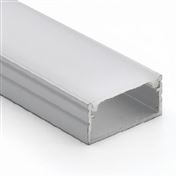 Solight aluminium profile for LED strips 2, 18x9mm, milky diffuser, 1m