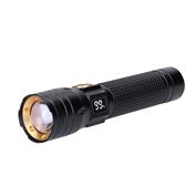 Solight LED nabíjecí svítilna s displayem, 200lm, zoom, Li-Ion