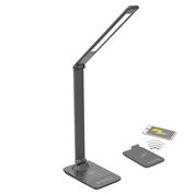 Solight LED dimmable lamp with 10 + 10W wireless charging, color temperature change, gray